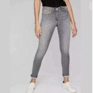 Athleta Skulptek Skinny Grey Zip Detail Jeans EUC